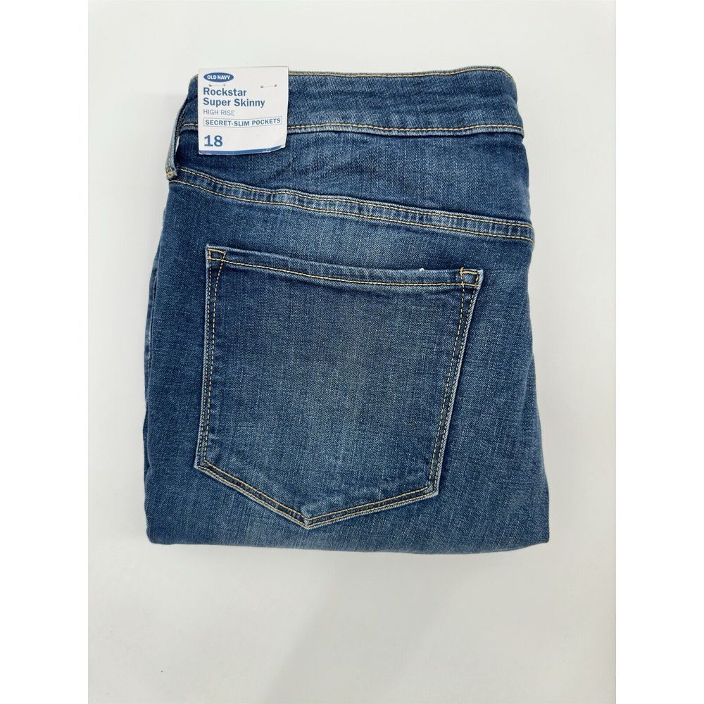 OLD NAVY Rockstar Super Skinny High Rise Secret Slim Pockets‎ Jeans Women's 18